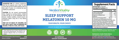 SLEEP SUPPORT MELATONIN 10 MG